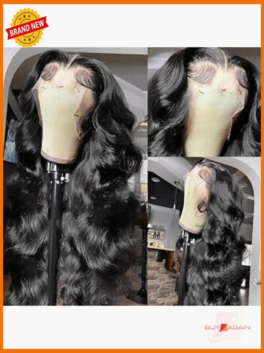 200% Density 360 Lace Front Wig Human Hair Pre Plucked Body Wave Glueless Full